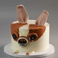 Puppy Face Buttercream Cake