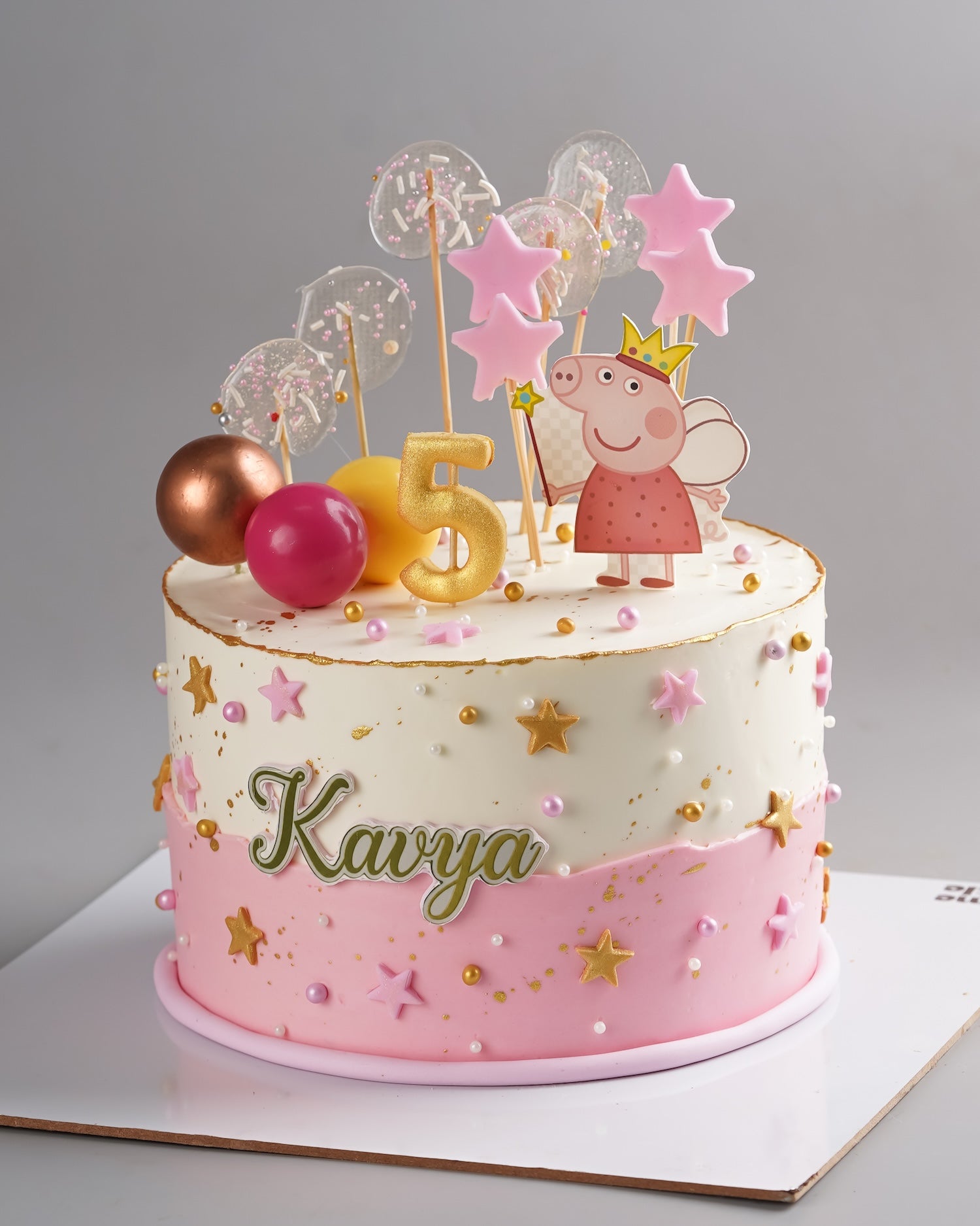Peppa Pig Fairy Balloon Cake