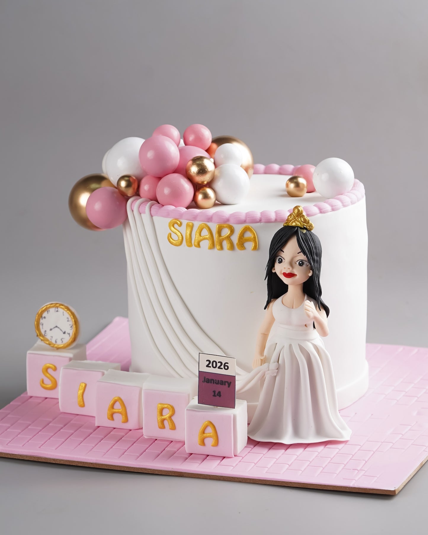 Bride Figure and Balloons Cake