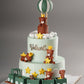 Teddy Train Balloon Cake