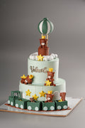Teddy Train Balloon Cake