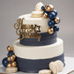 Navy and Gold Cake