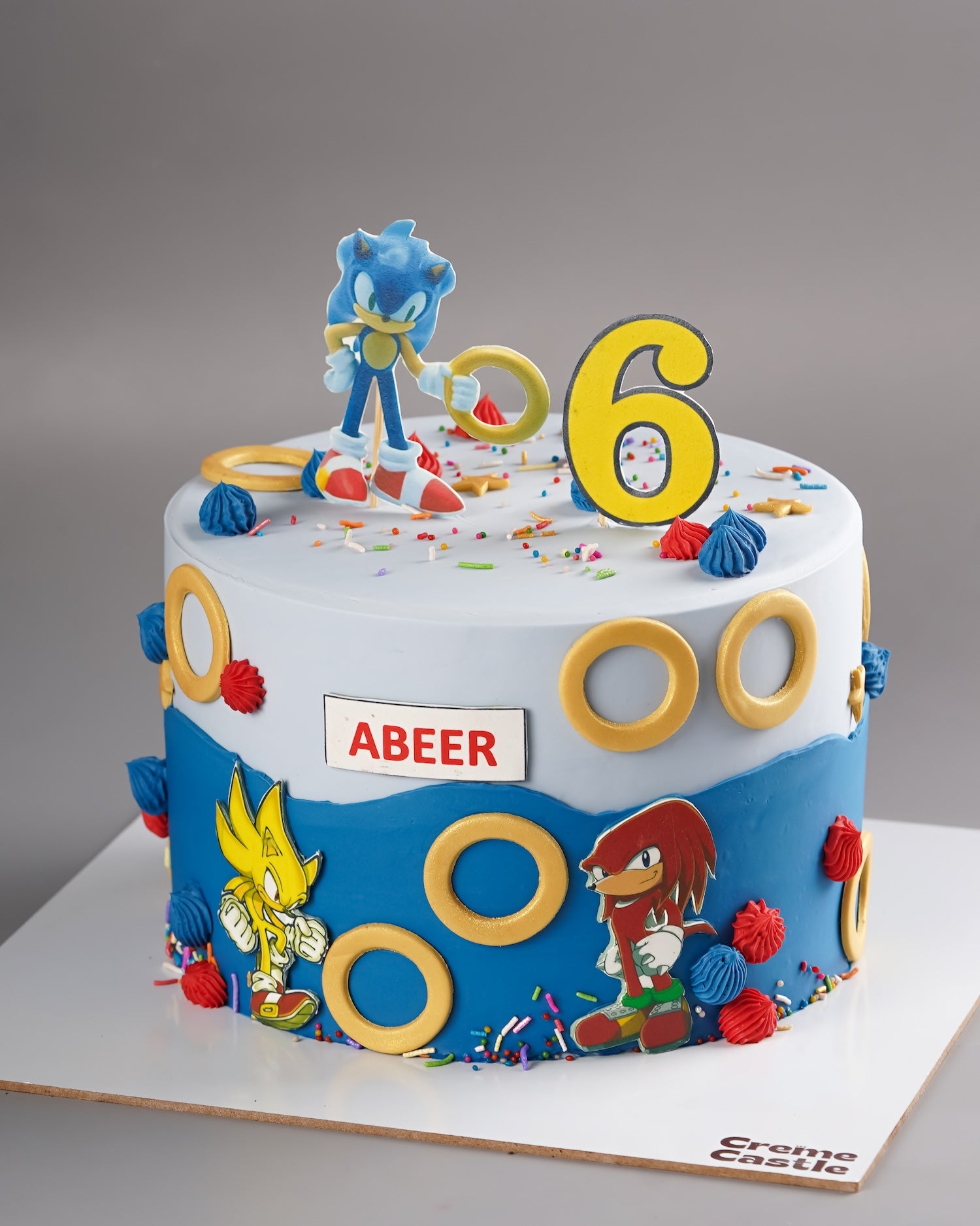 Sonic Gold Rings Cake