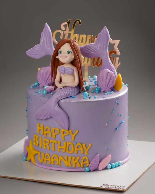 Purple Mermaid Birthday Cake