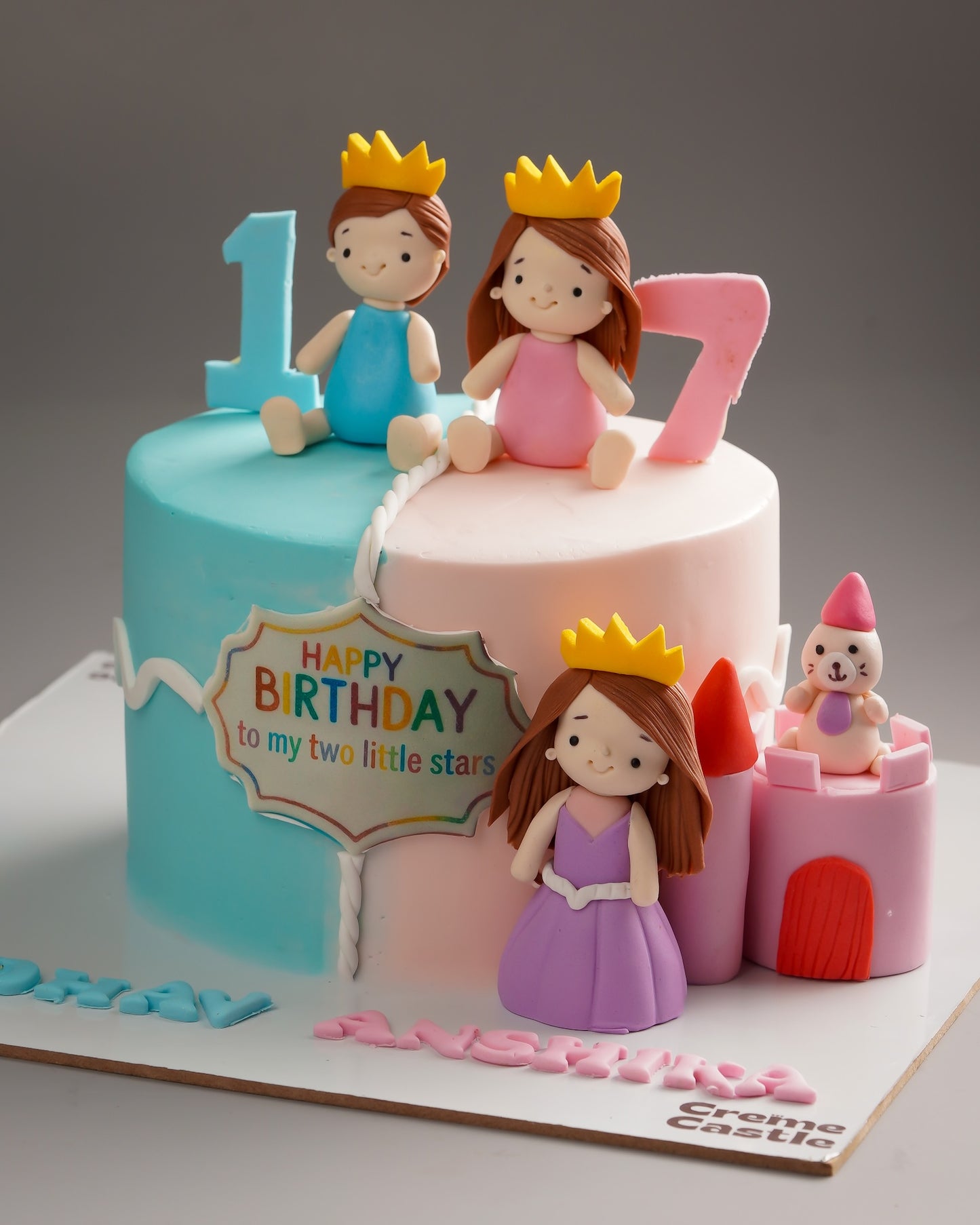 Prince Princess Twins Cake