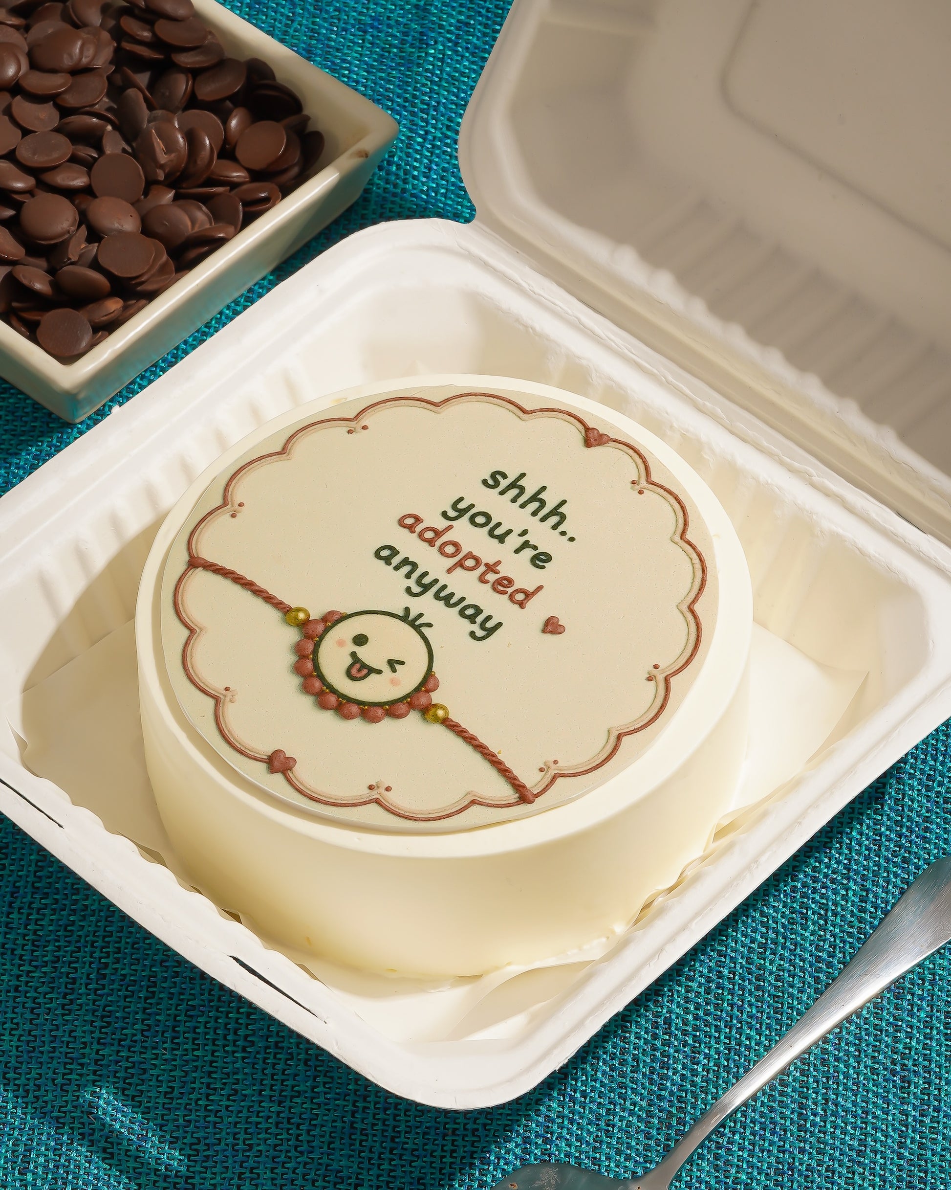 You're Adopted Anyway Rakhi Bento Cake