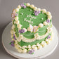 Virgo Baby Vintage Heart Cake