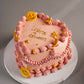 Libra Queen Vintage Heart Cake
