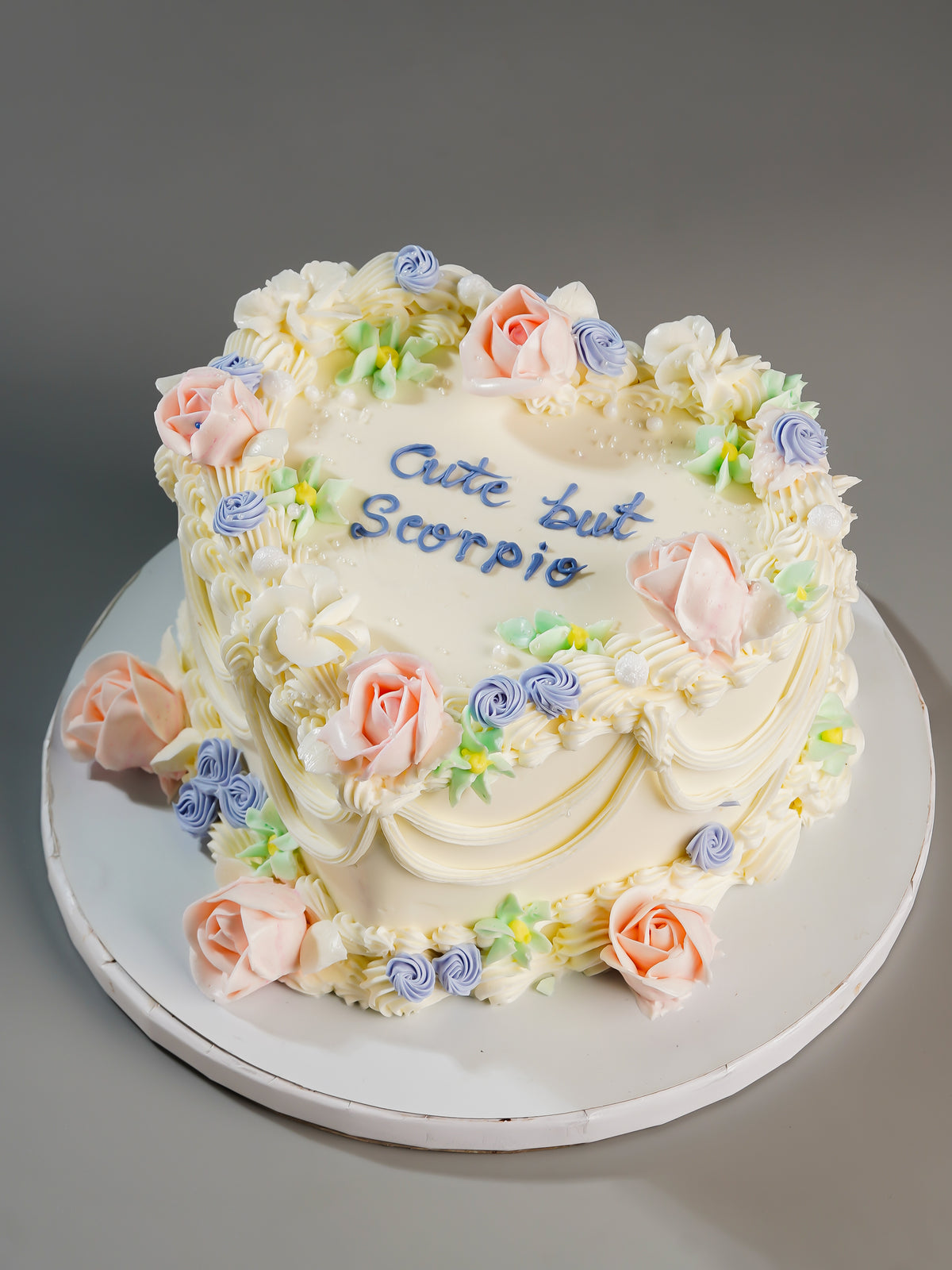 Cute But Scorpio Heart Cake