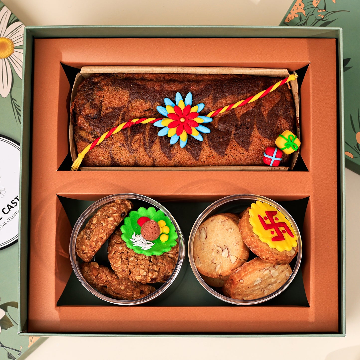 Hamper Rakhi Cake Cookie Box