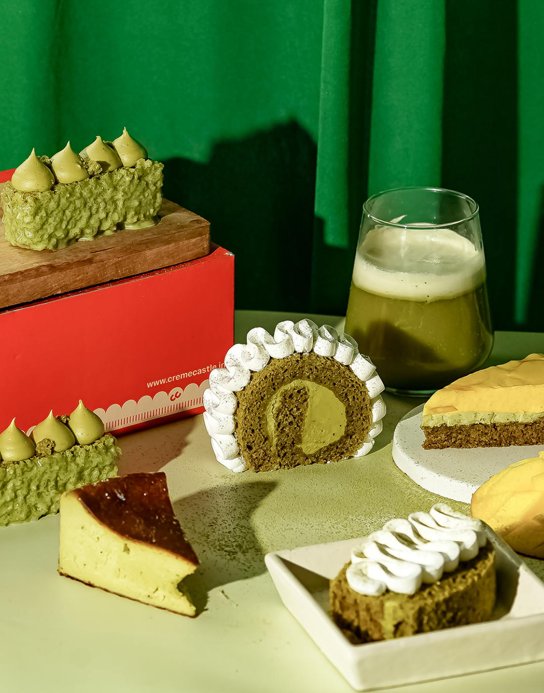 Assorted Matcha Desserts - Creme Castle