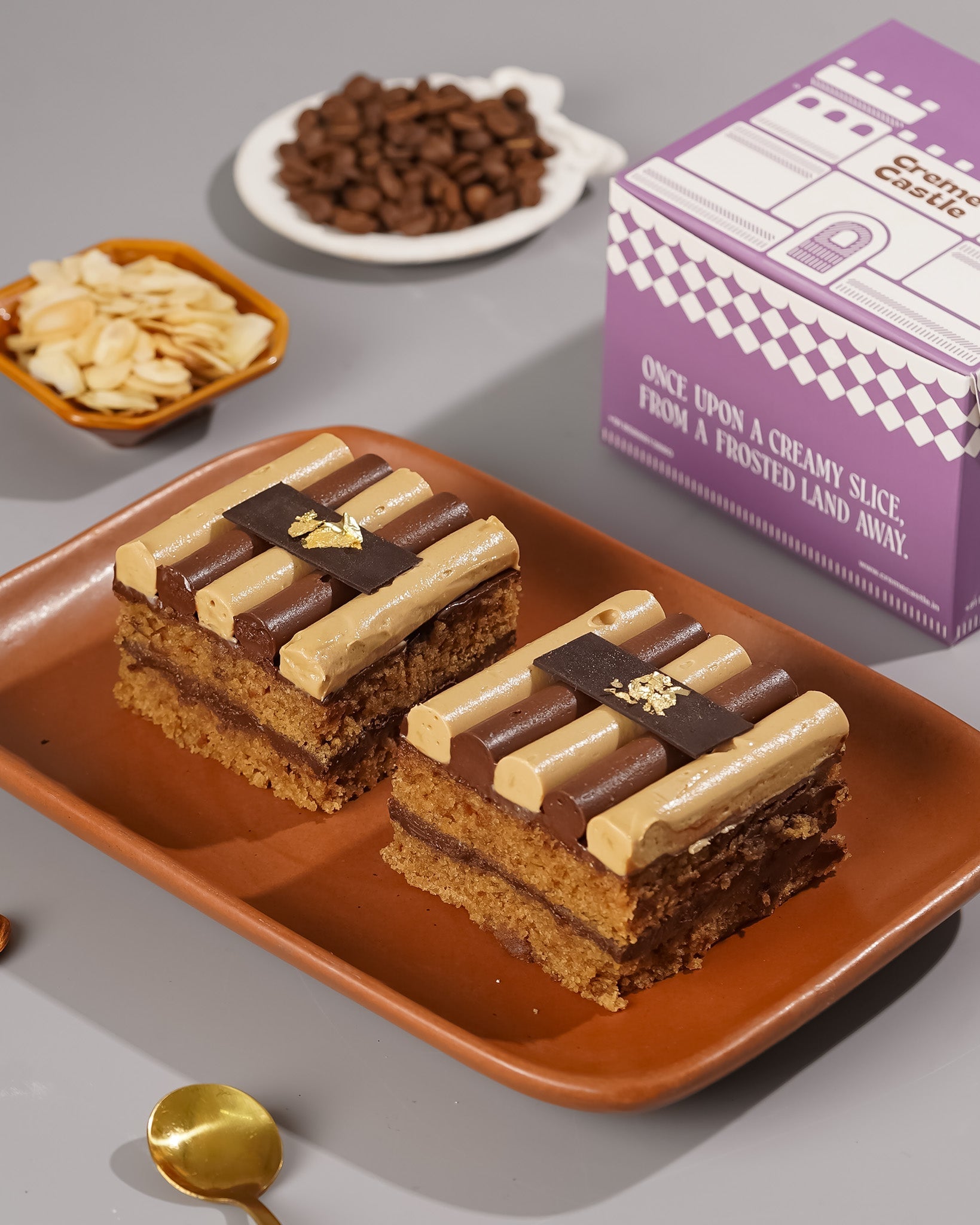 Almond Mocha Tea Cake Pastry [Pack of 2]