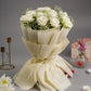 Blosson 10 White Rose Bouquet
