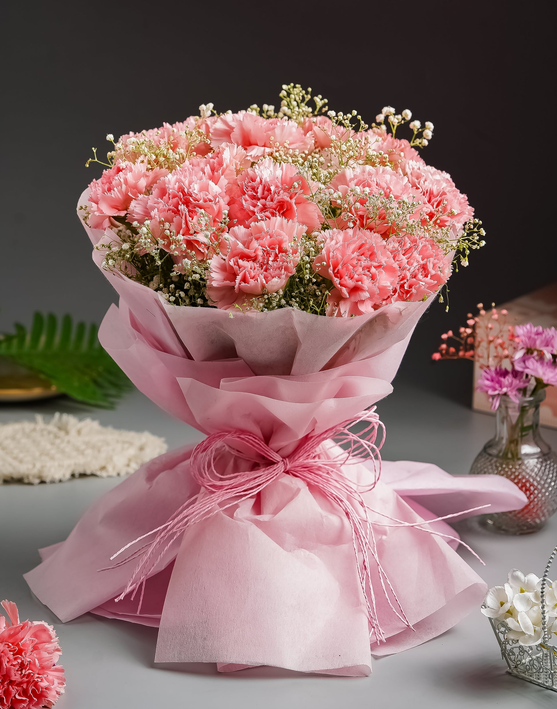 Pretty Pink Carnations Bouquet