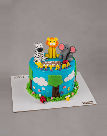 Jungle Theme Cake for Kids