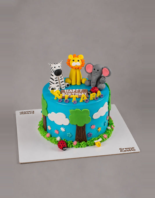 Jungle Theme Cake for Kids