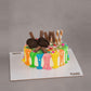 Colorful Drip Cake - Creme Castle