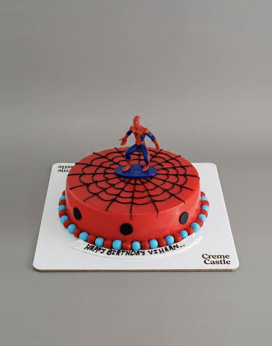 Spidey Web Birthday Cake