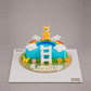 Teddy Half Birthday Cake - Creme Castle