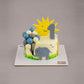Elephant Cake with Sun by Creme Castle