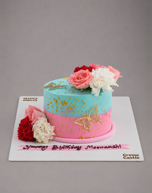 Pastel Floral Cake for Girlfriend