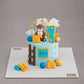 Teddy and ladder Cake - Creme Castle