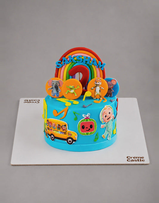 Cocomelon Blue Cake - Creme Castle