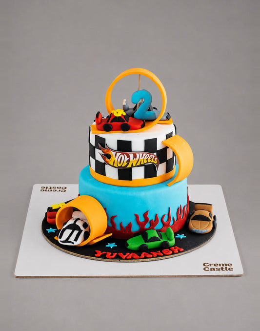 Hot Wheel First Birthday Cake