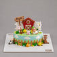Animal Theme Birthday Cake for Kids