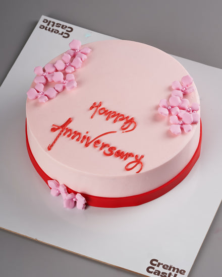 Floral Theme Cake - Creme Castle