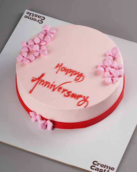 Floral Theme Cake - Creme Castle
