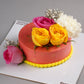 Fresh Flower Cake for First Anniversary - Creme Castle