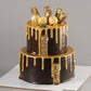 Golden Drip Design Cake - Creme Castle