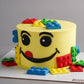 Lego Face Design Cake - Creme Castle