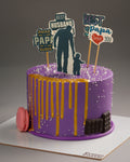 Dad Son Drip Design Cake for Father's Day