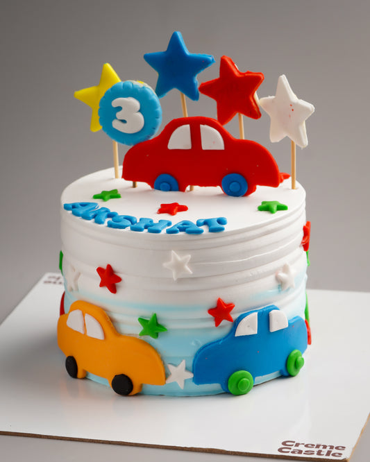 Car Cream Design Cake