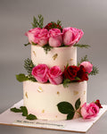 Rose Bunch Proposal Design Cake