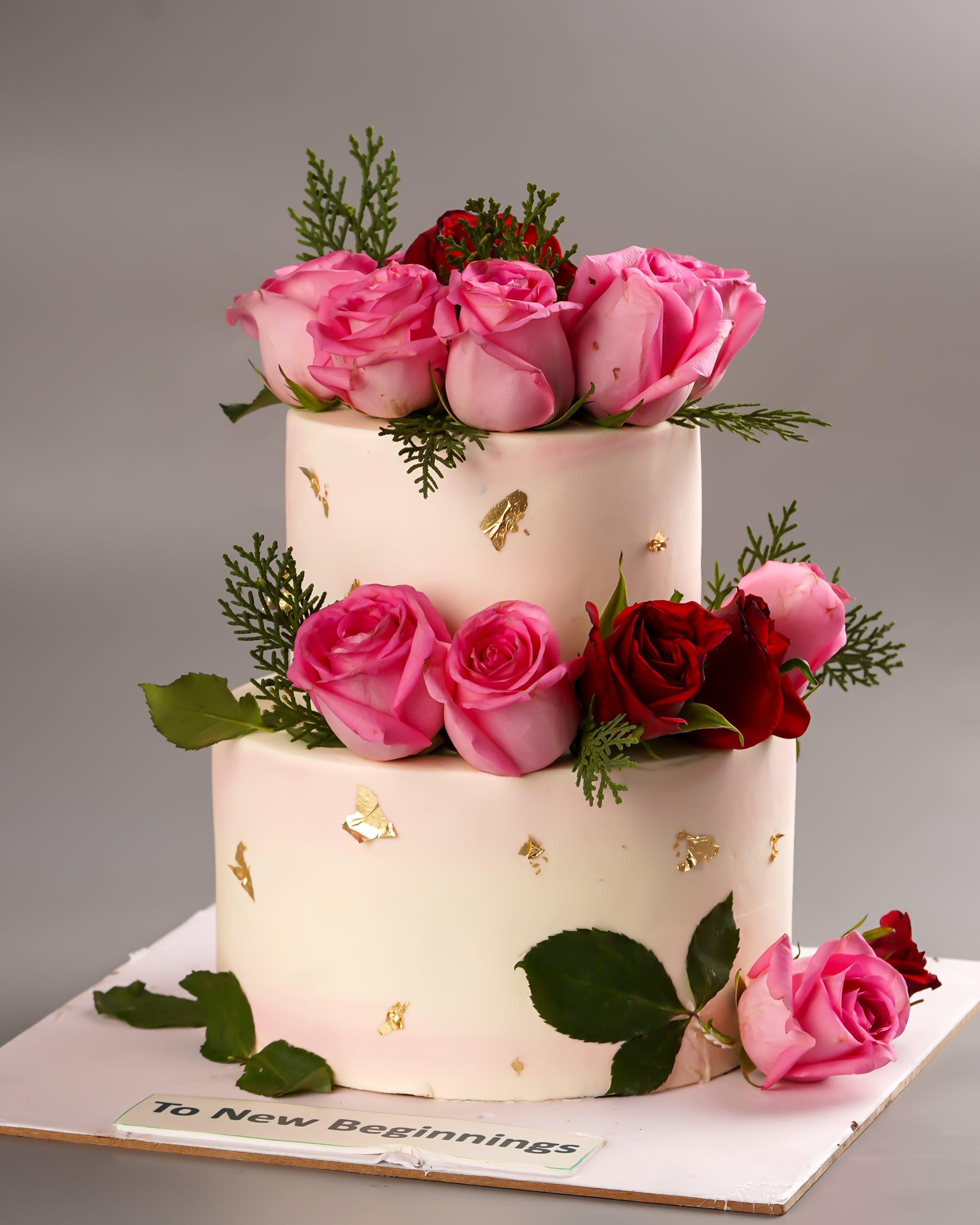 Rose Bunch Proposal Design Cake - Creme Castle
