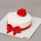 Rosey Bow Cake - Creme Castle