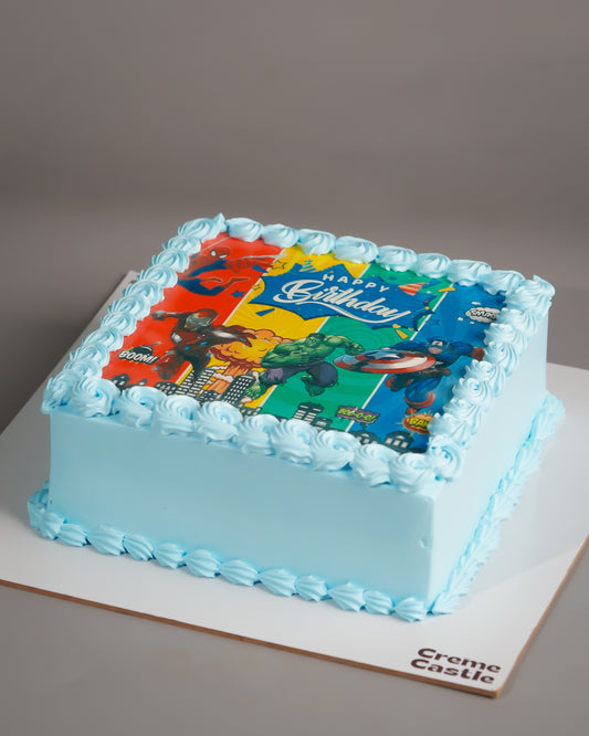 Avengers Assemble Photo Cake