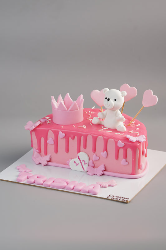 6 Months Teddy Cake
