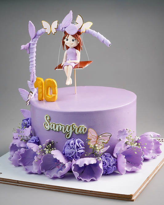 Floral Swing Baby Cake