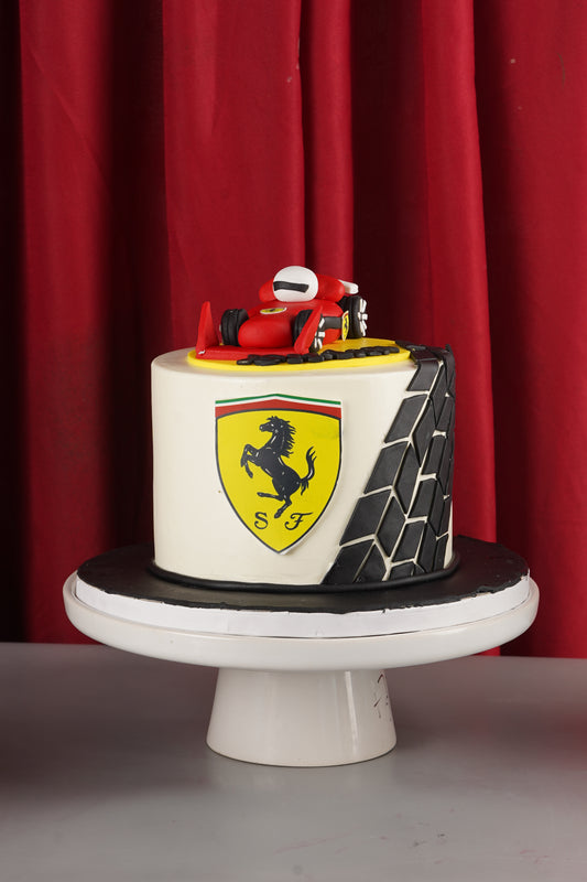 Ferrari Racing Cream Cake