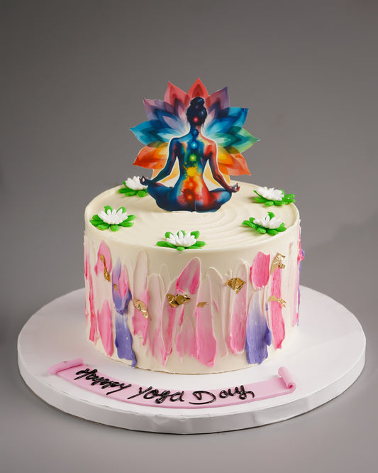 Chakra Yoga Day Cake - Creme Castle