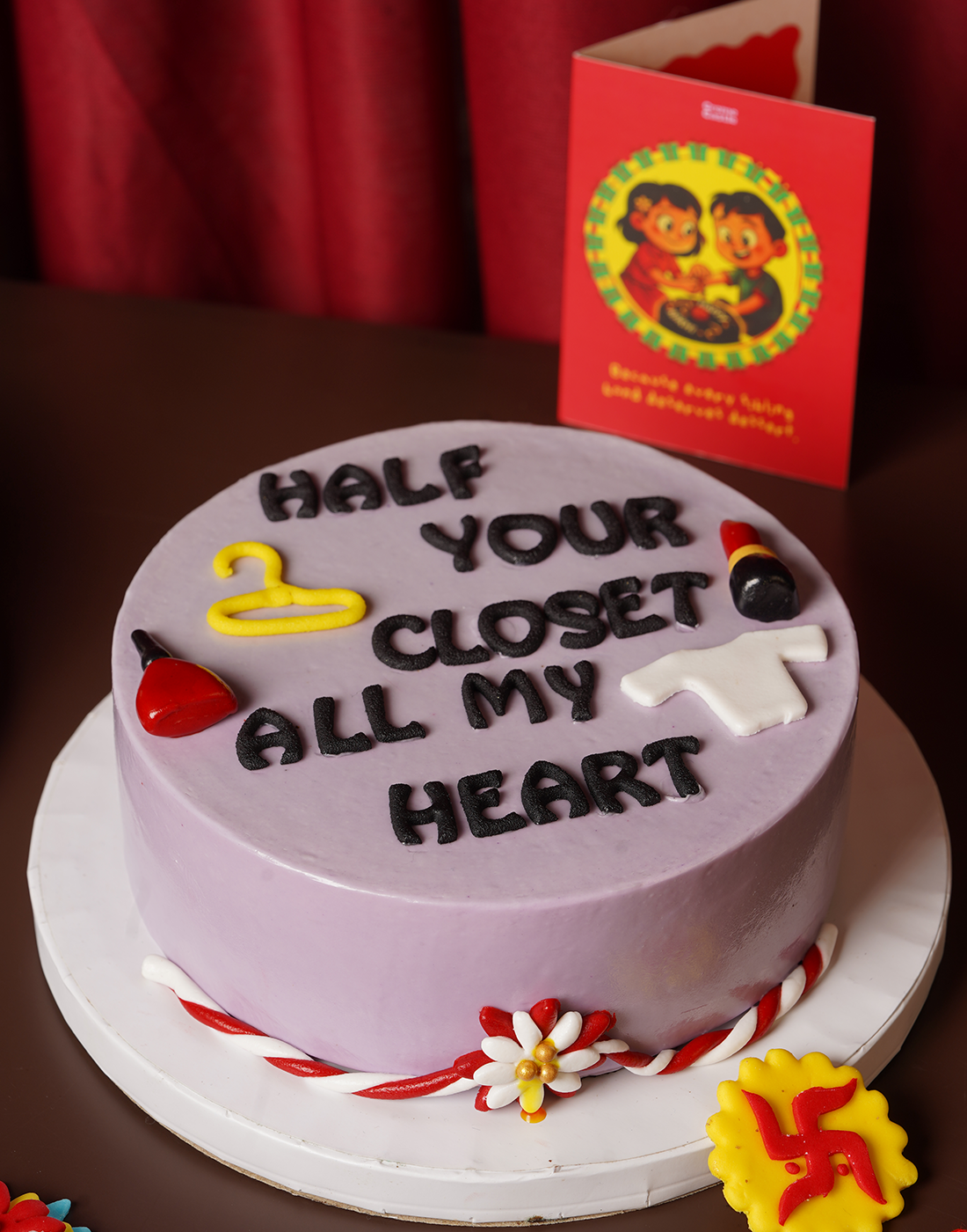 Sister Rakhi Sharing Cake