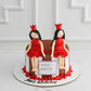 Cake for Twins. Twin Girls Cake. Noida & Gurgaon
