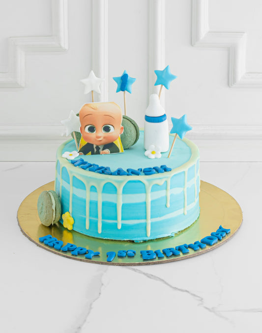 Boss Baby Drip Cake - Creme Castle