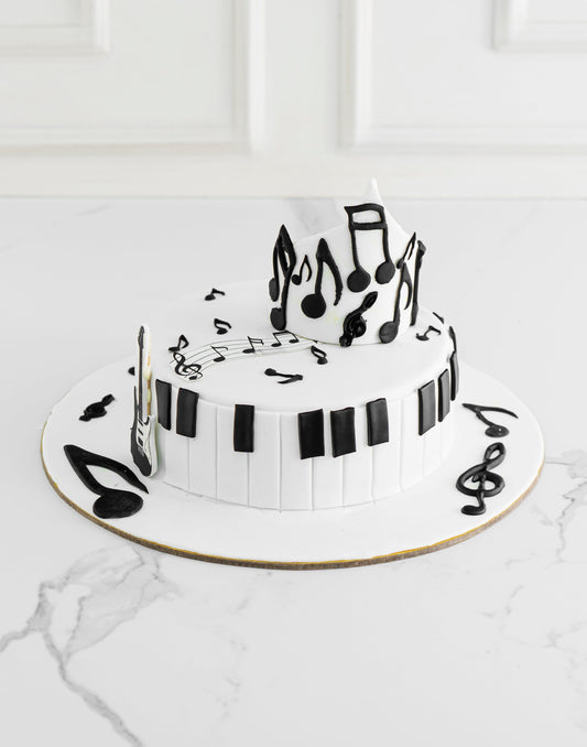 Music Noted Theme Cake - Creme Castle