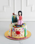 Painter and Canvas Design Cake