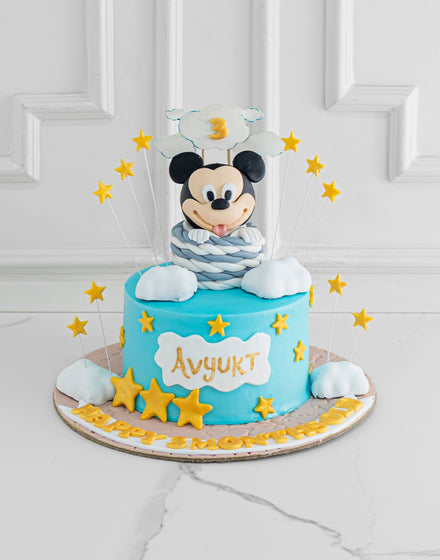 Mickey in Balloon Design Cake - Creme Castle
